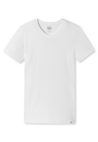 Schiesser Men Long Life Cotton T-Shirt V-hals White 172468-100 | 12304