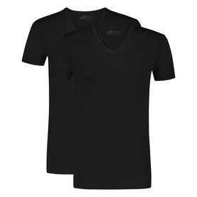 Ten Cate Men Basics T-Shirts V-Neck 2-Pack Black 32325-090 | 26929