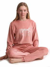 Cocodream Meisjes Velours Pyjama Roze 351764 | 30499