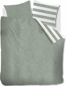 Rivièra Maison Dekbedovertrek Lindy Lines Grey Green 30331