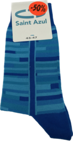 Saint Azul Heren Sokken Blue Motief | 28868-28869