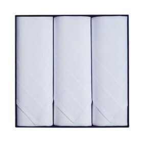 Heren Zakdoeken Jan 3-Pack Wit 13929