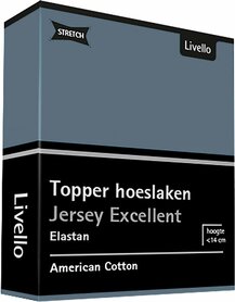 Livello Jersey Excellent Topper Hoeslaken Denim BLLIV33THL-DE | 30445