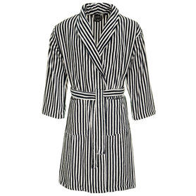 Linolux Badjas Velours Fiore Stripe Navy BJ226-NAV | 31716