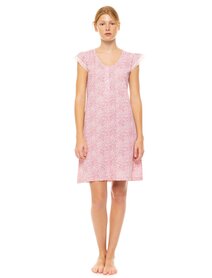 Pink Label Dames Nachthemd Leopard Rose S1463 | 31588