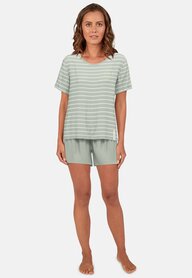 Tom Tailor Dames Shortama Groen 60302-6095-312 | 31604