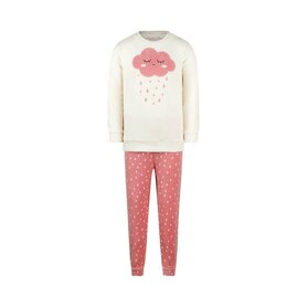 Charlie Choe Meisjes Velours Pyjama Offwhite O57010-41 | 32316