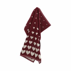 Bunzlau Castle Keukendoek Hearts Burgundy 6412 | 32441