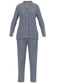Götzburg Dames Doorknoop Pyjama Blauw 250259-4009-625 | 32427