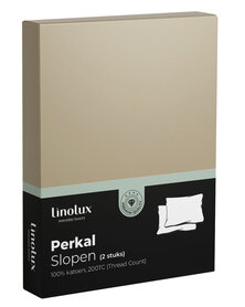 Linolux Perkal Katoen Kussensloop 2-Pack Sand | 31755