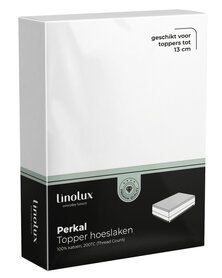 Linolux Perkal Katoen Topper Hoeslaken White | 31759 | 32540