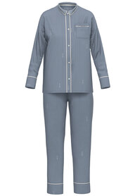 Tom Tailor Dames Doorknoop Pyjama Blauw 60362-6061-623 | 32425