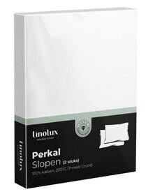 Linolux Perkal Katoen Kussensloop 2-Pack White | 31752