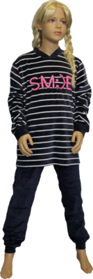 Lunatex Meisjes Pyjama Blauw/Fuchsia MP 98.70T | 21325