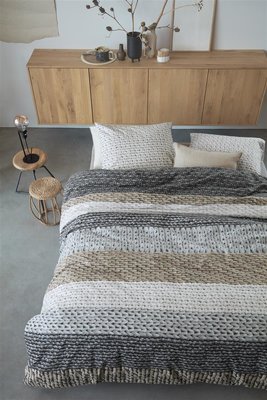 Beddinghouse Flanel Dekbedovertrek Valdemar Grey 21510