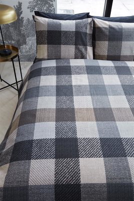 Beddinghouse Flanel Dekbedovertrek Beckett Grey 21508