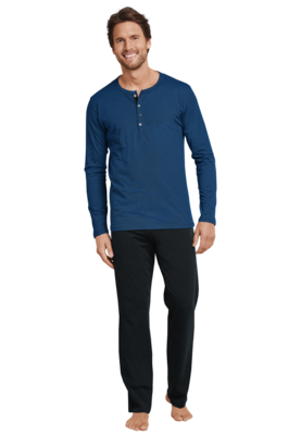 Schiesser Pyjama Lengtemaat Royaal Blue 159630 | 21624