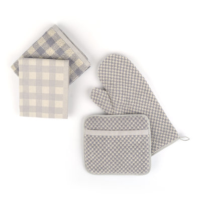Bunzlau Castle Theedoek Check Grey 3802 | 21603