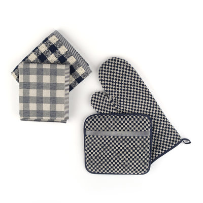 Bunzlau Castle Keukendoek Check Dark Blue 3807 | 21604