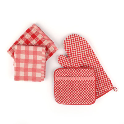 Bunzlau Castle Keukendoek Check Red 3819 | 21605