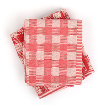 Bunzlau Castle Keukendoek Check Red 3819 | 21605