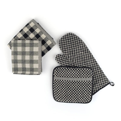 Bunzlau Castle Keukendoek Check Black 3813 | 21606