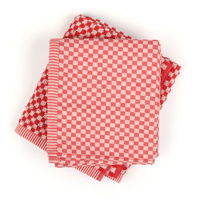 Bunzlau Castle Keukendoek Small Check Red 3821 | 21609