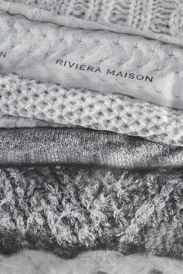Riviera Maison Dekbedovertrek Tricot Chaud Grey 21642
