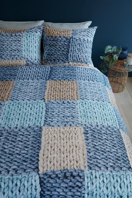 Ariadne At Home Dekbedovertrek Wool Shades Blue 21649