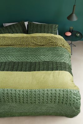 Beddinghouse Flanel Dekbedovertrek Evans Green 21670