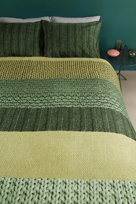 Beddinghouse Flanel Dekbedovertrek Evans Green 21670