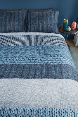 Beddinghouse Flanel Dekbedovertrek Evans Blue 21671