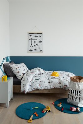 Beddinghouse Kids Dekbedovertrek Gears Grijs 21728