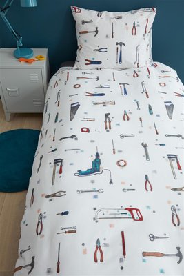 Beddinghouse Kids Dekbedovertrek Gears Grijs 21728