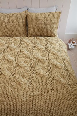 Ariadne At Home Dekbedovertrek Cuddle Ochre 21734