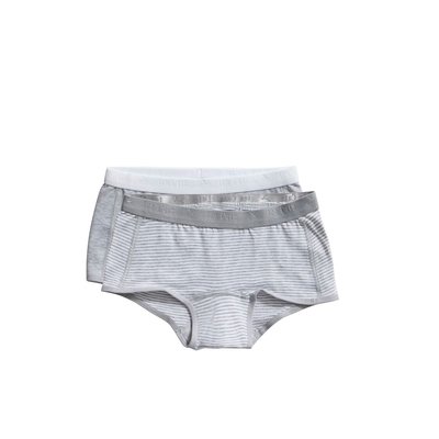 Ten Cate Girls Basic Shorts 2-Pack Grey Stripe 31120 | 20919