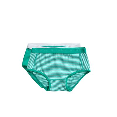 Ten Cate Girls Basic Brief 2-Pack Mint Stripe 31119 | 20913
