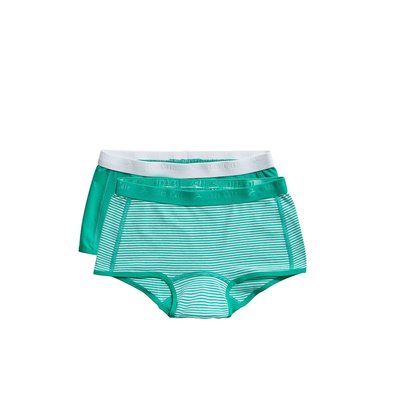 Ten Cate Girls Basic Shorts 2-Pack Mint Stripe 31120 | 20920