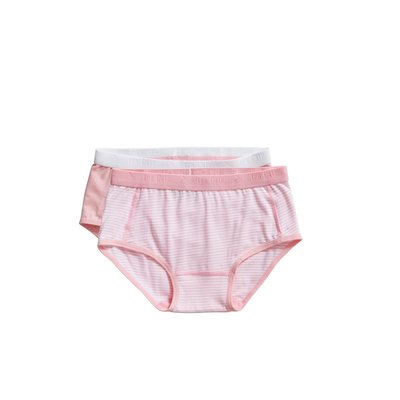 Ten Cate Girls Basic Brief 2-Pack Pink Stripe 31119 | 20915