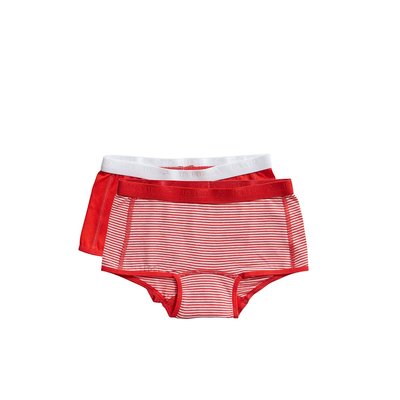 Ten Cate Girls Basic Shorts 2-Pack Red Stripe 31120 | 20923
