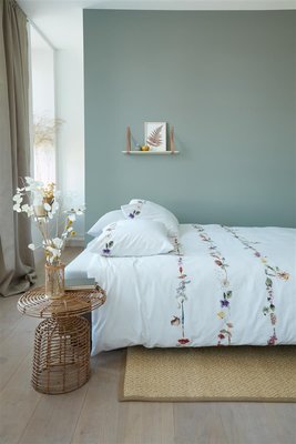 Marjolein Bastin Flanel Dekbedovertrek Flowery White 21744