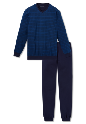 Schiesser Heren Pyjama Royal Blue 168811 | 21904