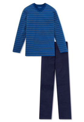 Schiesser Heren Pyjama Koningsblauw 168812 | 21907