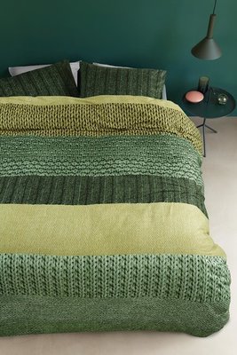 Beddinghouse Flanel Dekbedovertrek Evans Green 21670