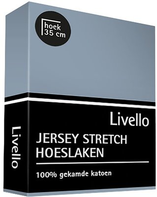 Livello Jersey Stretch Hoeslaken Misty Blue 16412