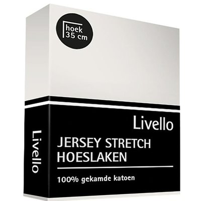 Livello Jersey Stretch Hoeslaken Offwhite 9980