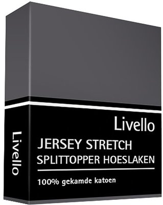 Livello Jersey Stretch Splittopper Hoeslaken Donkergrijs HLJ 155 SPLIT DGS | 11897