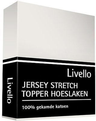 Livello Jersey Stretch Topper Hoeslaken Offwhite HLJ 155 TOP OFW | 12006