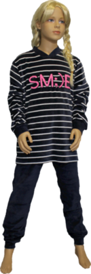 Lunatex Meisjes Pyjama Blauw/Fuchsia MP 98.70T | 21325