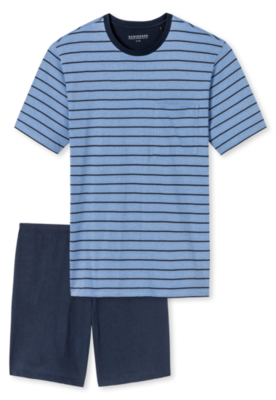 Schiesser Heren Shortama Donkerblauw 164673-800 | 20323